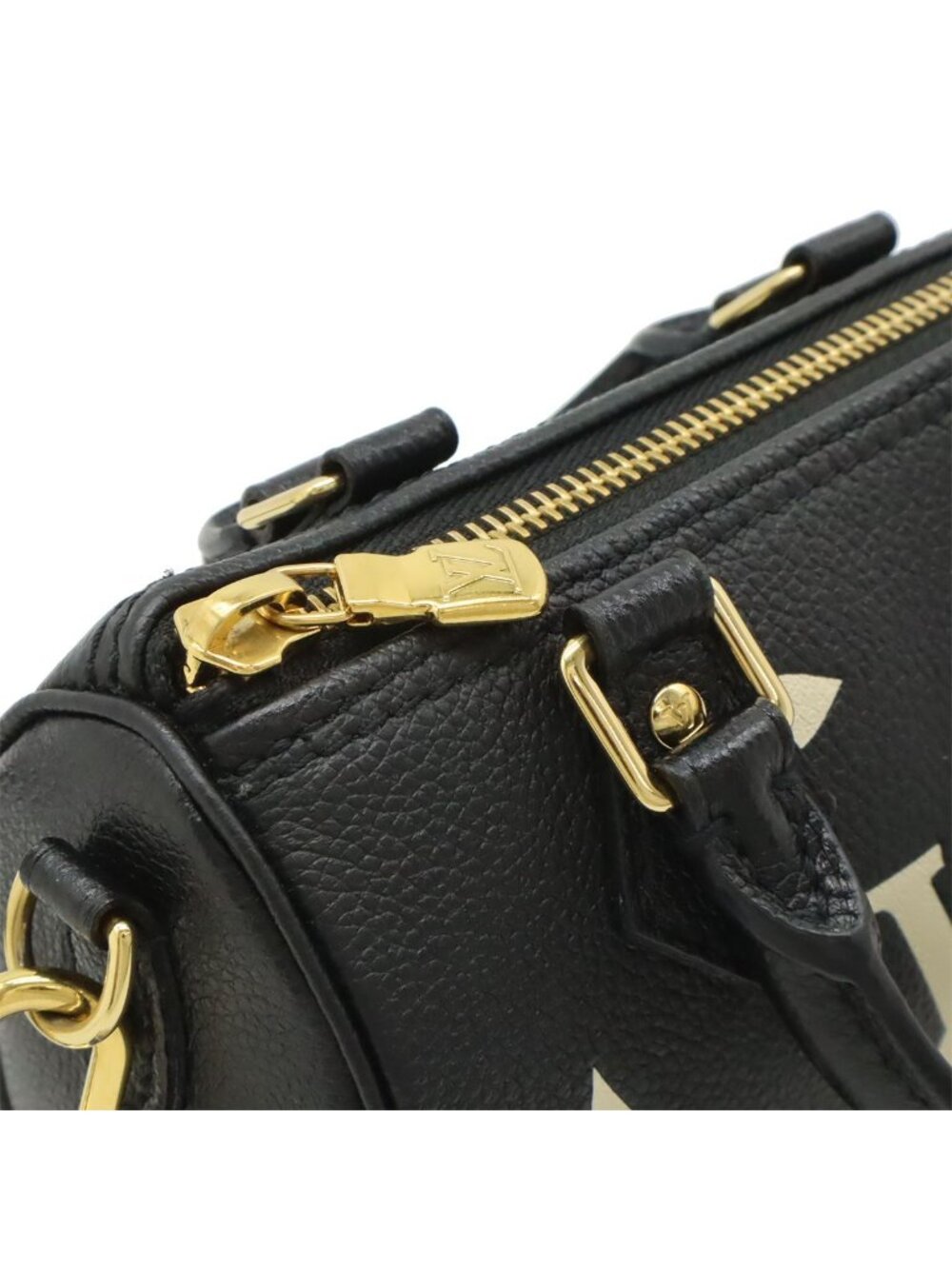 Louis Vuitton Monogram Empreinte Nano Speedy Mini Bag 2-Way Bicolor Black - Picture 5 of 9